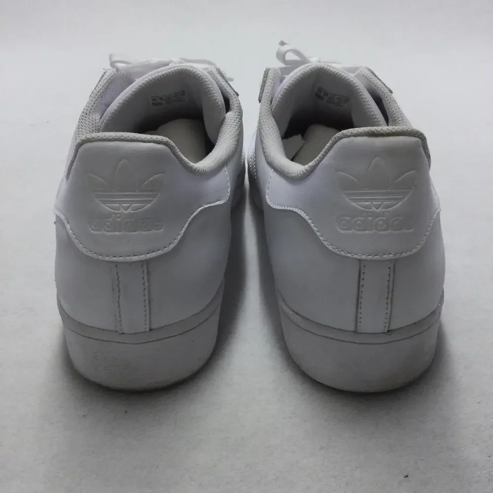 Adidas Superstar Shoes Mens Size 19 White Leather Low Top Originals Sneakers